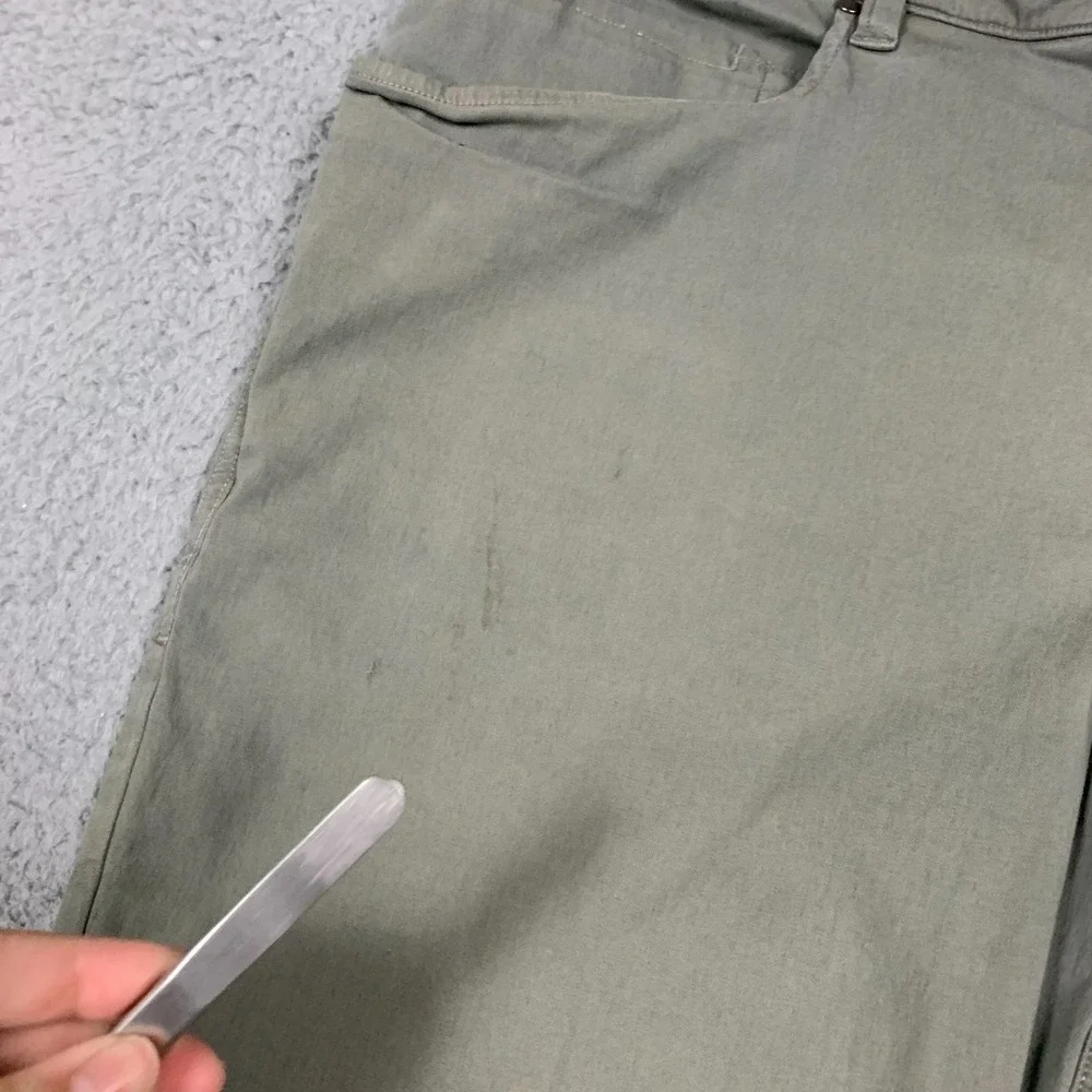 Lululemon ABC Pant Men's 31 x 31 Grey Sage Garment Dyed Washed Slim Fit 5 Pocket